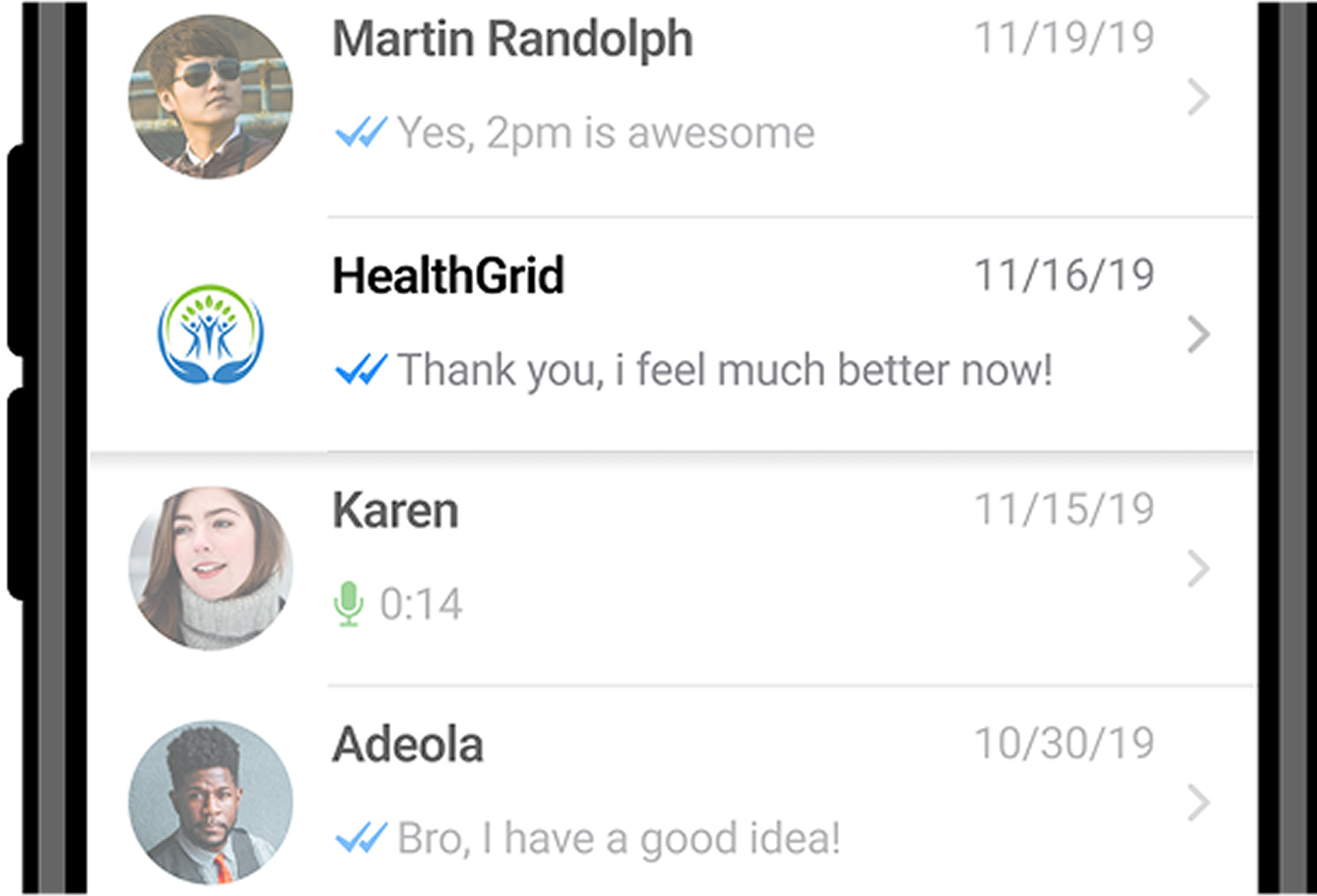 WhatsApp triage interface